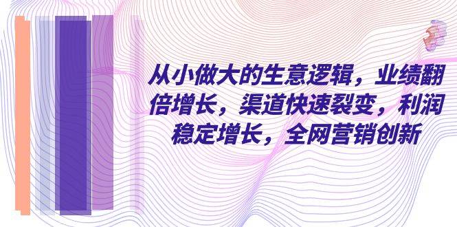 （8044期）从小 做大的生意逻辑，业绩翻倍增长，渠道快速裂变，利润稳定增长，全网…-瀚萌资源网-网赚网-网赚项目网-虚拟资源网-国学资源网-易学资源网-本站有全网最新网赚项目-易学课程资源-中医课程资源的在线下载网站！瀚萌资源网