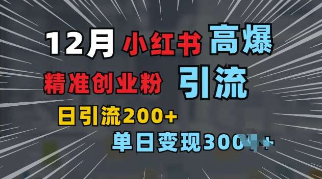 小红书一张图片“引爆”创业粉，单日+200+精准创业粉 可筛选付费意识创业粉【揭秘】瀚萌资源网-网赚网-网赚项目网-虚拟资源网-国学资源网-易学资源网-本站有全网最新网赚项目-易学课程资源-中医课程资源的在线下载网站！瀚萌资源网