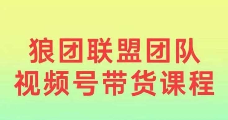 狼团联盟2024视频号带货，0基础小白快速入局视频号瀚萌资源网-网赚网-网赚项目网-虚拟资源网-国学资源网-易学资源网-本站有全网最新网赚项目-易学课程资源-中医课程资源的在线下载网站！瀚萌资源网