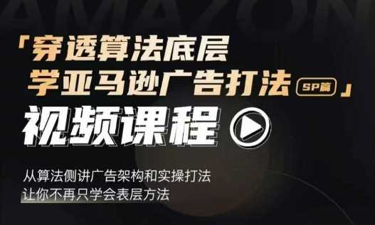 穿透算法底层，学亚马逊广告打法SP篇，从算法侧讲广告架构和实操打法，让你不再只学会表层方法瀚萌资源网-网赚网-网赚项目网-虚拟资源网-国学资源网-易学资源网-本站有全网最新网赚项目-易学课程资源-中医课程资源的在线下载网站！瀚萌资源网