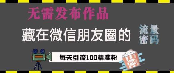 藏在微信朋友圈的流量密码，无需发布作品，单日引流100+精准创业粉【揭秘】瀚萌资源网-网赚网-网赚项目网-虚拟资源网-国学资源网-易学资源网-本站有全网最新网赚项目-易学课程资源-中医课程资源的在线下载网站！瀚萌资源网