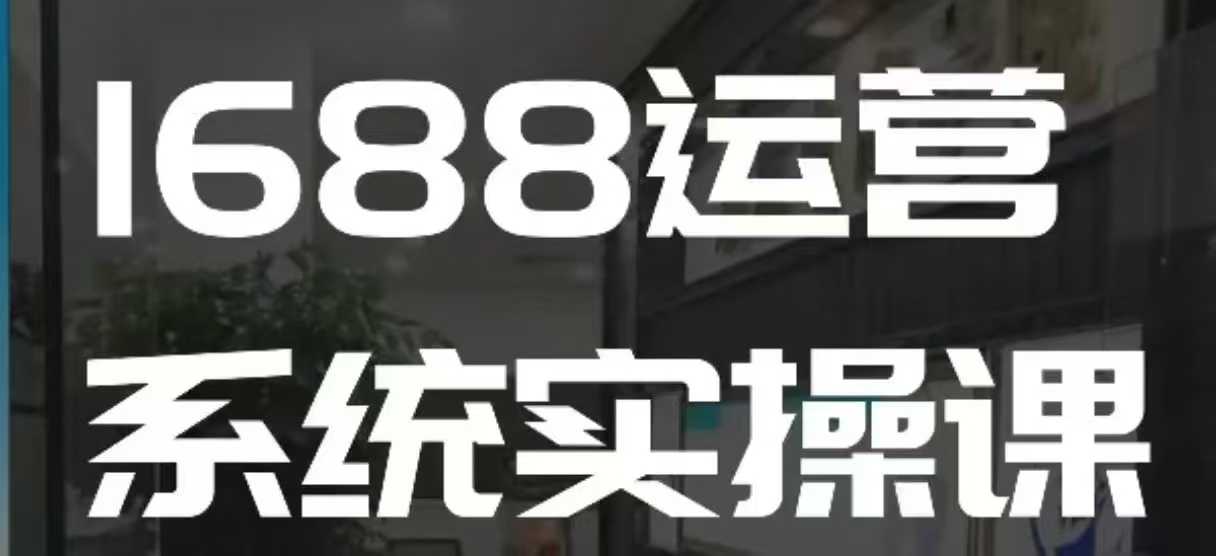 1688高阶运营系统实操课，快速掌握1688店铺运营的核心玩法瀚萌资源网-网赚网-网赚项目网-虚拟资源网-国学资源网-易学资源网-本站有全网最新网赚项目-易学课程资源-中医课程资源的在线下载网站！瀚萌资源网