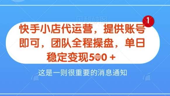 【快手小店代运营3.0】，模式新升级，收益五五分，稳定单日8张【揭秘】瀚萌资源网-网赚网-网赚项目网-虚拟资源网-国学资源网-易学资源网-本站有全网最新网赚项目-易学课程资源-中医课程资源的在线下载网站！瀚萌资源网