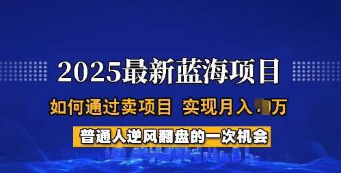 2025蓝海项目，普通人如何通过卖项目，实现月入过W，全过程【揭秘】瀚萌资源网-网赚网-网赚项目网-虚拟资源网-国学资源网-易学资源网-本站有全网最新网赚项目-易学课程资源-中医课程资源的在线下载网站！瀚萌资源网