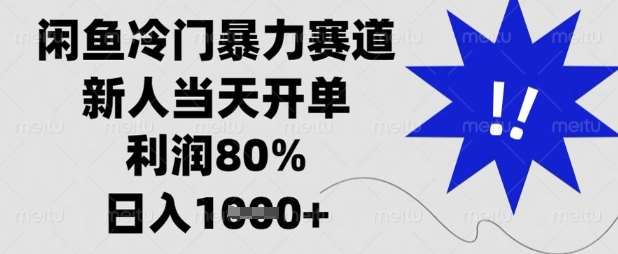 闲鱼冷门暴力赛道，新人当天开单，利润80%，日入数张【揭秘】瀚萌资源网-网赚网-网赚项目网-虚拟资源网-国学资源网-易学资源网-本站有全网最新网赚项目-易学课程资源-中医课程资源的在线下载网站！瀚萌资源网