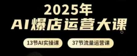 2025年AI爆店运营大课，13节AI实操课+37节流量运营课瀚萌资源网-网赚网-网赚项目网-虚拟资源网-国学资源网-易学资源网-本站有全网最新网赚项目-易学课程资源-中医课程资源的在线下载网站！瀚萌资源网