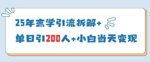 25年国学引流拆解+单日引200人+小白当天就能变现瀚萌资源网-网赚网-网赚项目网-虚拟资源网-国学资源网-易学资源网-本站有全网最新网赚项目-易学课程资源-中医课程资源的在线下载网站！瀚萌资源网