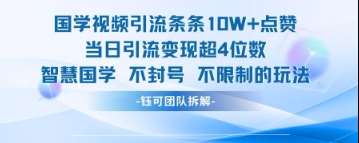国学视频引流条条10W+点赞当日引流变现超4位数瀚萌资源网-网赚网-网赚项目网-虚拟资源网-国学资源网-易学资源网-本站有全网最新网赚项目-易学课程资源-中医课程资源的在线下载网站！瀚萌资源网