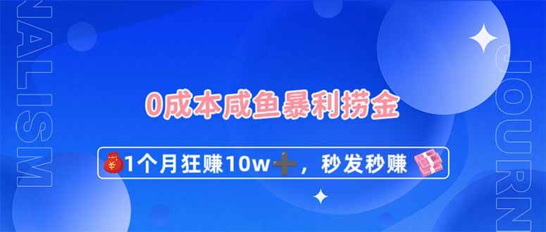 （14257期）0成本闲鱼暴利捞金，1个月狂赚10W+，秒发秒赚新玩法瀚萌资源网-网赚网-网赚项目网-虚拟资源网-国学资源网-易学资源网-本站有全网最新网赚项目-易学课程资源-中医课程资源的在线下载网站！瀚萌资源网