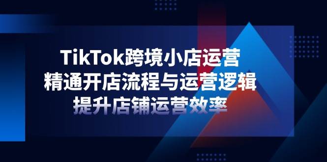 （14369期）TikTok跨境小店运营，精通开店流程与运营逻辑，提升店铺运营效率瀚萌资源网-网赚网-网赚项目网-虚拟资源网-国学资源网-易学资源网-本站有全网最新网赚项目-易学课程资源-中医课程资源的在线下载网站！瀚萌资源网