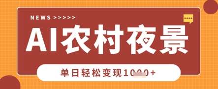 Deepseek制作农村夜景视频,一条视频点赞20W+,单日变现数张瀚萌资源网-网赚网-网赚项目网-虚拟资源网-国学资源网-易学资源网-本站有全网最新网赚项目-易学课程资源-中医课程资源的在线下载网站!瀚萌资源网