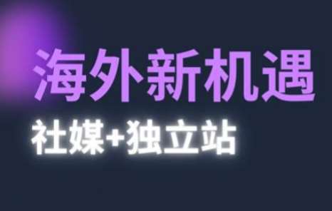 2025出海新机遇(社媒+独立站)，海外新机遇，实现独立站的高效运营与出海瀚萌资源网-网赚网-网赚项目网-虚拟资源网-国学资源网-易学资源网-本站有全网最新网赚项目-易学课程资源-中医课程资源的在线下载网站！瀚萌资源网