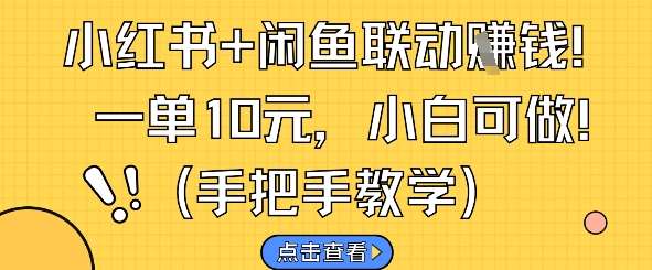 小红书+闲鱼联动挣钱,一单10元,小白可做瀚萌资源网-网赚网-网赚项目网-虚拟资源网-国学资源网-易学资源网-本站有全网最新网赚项目-易学课程资源-中医课程资源的在线下载网站!瀚萌资源网