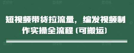 短视频带货拉流量，编发视频制作实操全流程(可搬运)瀚萌资源网-网赚网-网赚项目网-虚拟资源网-国学资源网-易学资源网-本站有全网最新网赚项目-易学课程资源-中医课程资源的在线下载网站！瀚萌资源网