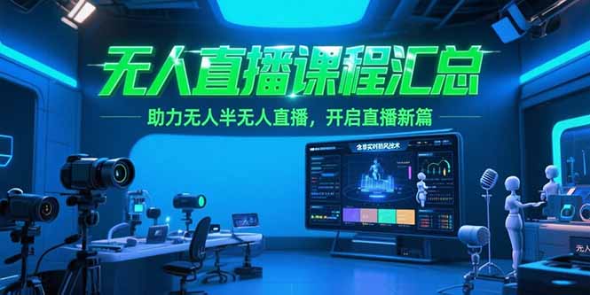 （15218期）无人直播课程汇总，含非实时防风技术，助力无人半无人直播，开启直播新篇瀚萌资源网-网赚网-网赚项目网-虚拟资源网-国学资源网-易学资源网-本站有全网最新网赚项目-易学课程资源-中医课程资源的在线下载网站！瀚萌资源网