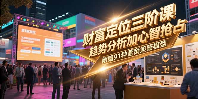 （15219期）财富定位三阶课，趋势分析加心智抢占，附赠91种营销策略模型瀚萌资源网-网赚网-网赚项目网-虚拟资源网-国学资源网-易学资源网-本站有全网最新网赚项目-易学课程资源-中医课程资源的在线下载网站！瀚萌资源网