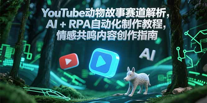 （15174期）YouTube动物故事赛道解析，AI+RPA自动化制作教程，情感共鸣内容创作指南瀚萌资源网-网赚网-网赚项目网-虚拟资源网-国学资源网-易学资源网-本站有全网最新网赚项目-易学课程资源-中医课程资源的在线下载网站！瀚萌资源网