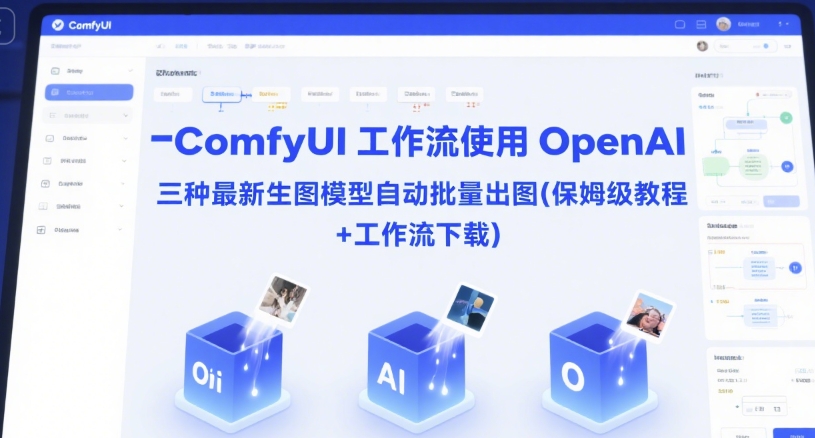 ComfyUI 工作流使用 OpenAI 三种最新生图模型自动批量出图(保姆级教程+工作流下载)瀚萌资源网-网赚网-网赚项目网-虚拟资源网-国学资源网-易学资源网-本站有全网最新网赚项目-易学课程资源-中医课程资源的在线下载网站！瀚萌资源网