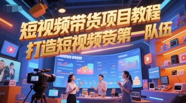 短视频带货项目教程，打造短视频带货第一队伍瀚萌资源网-网赚网-网赚项目网-虚拟资源网-国学资源网-易学资源网-本站有全网最新网赚项目-易学课程资源-中医课程资源的在线下载网站！瀚萌资源网