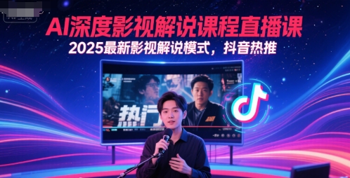 AI深度影视解说课程直播课,2025最新影视解说模式,抖音热推瀚萌资源网-网赚网-网赚项目网-虚拟资源网-国学资源网-易学资源网-本站有全网最新网赚项目-易学课程资源-中医课程资源的在线下载网站!瀚萌资源网