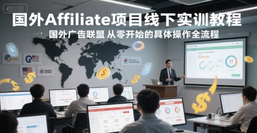 国外Affiliate项目线下实训教程，国外广告联盟从零开始的具体操作全流程瀚萌资源网-网赚网-网赚项目网-虚拟资源网-国学资源网-易学资源网-本站有全网最新网赚项目-易学课程资源-中医课程资源的在线下载网站！瀚萌资源网