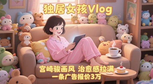 单个账号涨粉71W！用AI制作独居女孩Vlog，宫崎骏画风，治愈感拉满，一条广告报价3W瀚萌资源网-网赚网-网赚项目网-虚拟资源网-国学资源网-易学资源网-本站有全网最新网赚项目-易学课程资源-中医课程资源的在线下载网站！瀚萌资源网