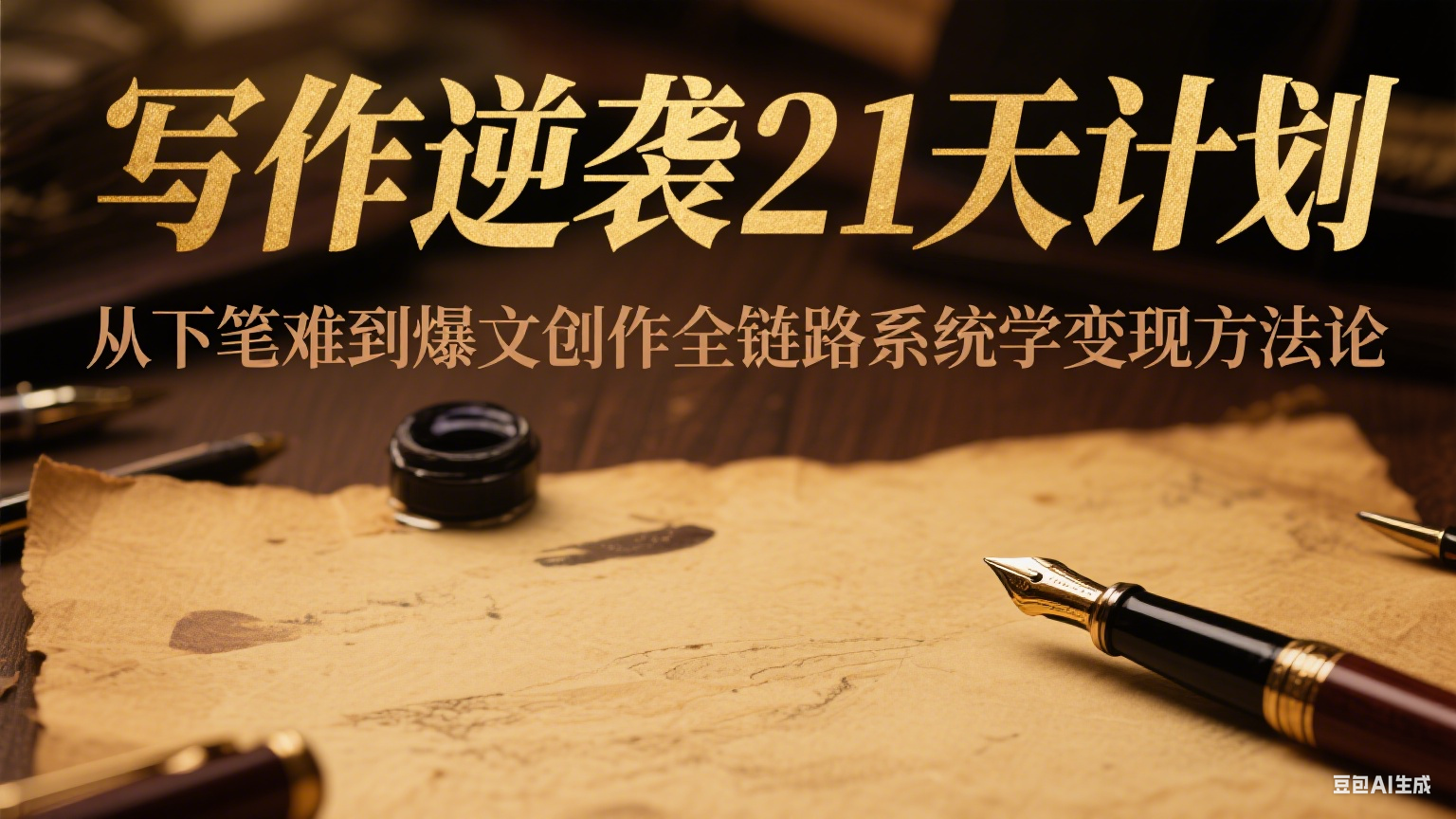 写作逆袭21天计划：从下笔难到爆文创作全链路系统学变现方法论瀚萌资源网-网赚网-网赚项目网-虚拟资源网-国学资源网-易学资源网-本站有全网最新网赚项目-易学课程资源-中医课程资源的在线下载网站！瀚萌资源网