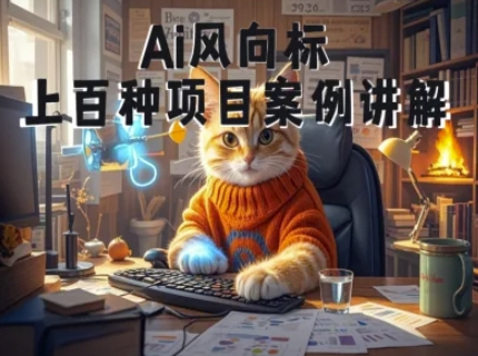 Ai风向标-附100种项目案例玩法-0基础小白到大神ai视频商业应用教学瀚萌资源网-网赚网-网赚项目网-虚拟资源网-国学资源网-易学资源网-本站有全网最新网赚项目-易学课程资源-中医课程资源的在线下载网站！瀚萌资源网