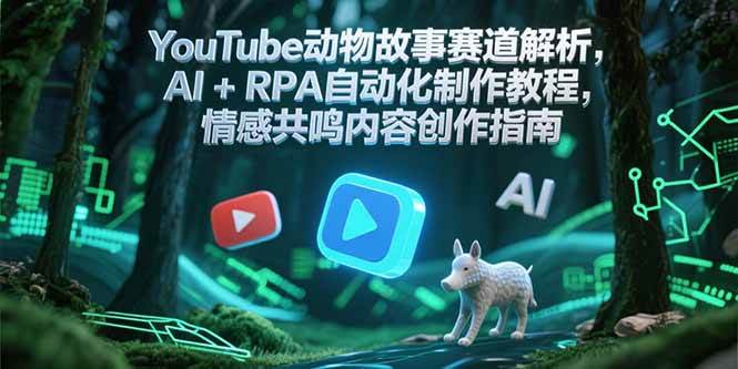 YouTube动物故事赛道解析，AI+RPA自动化制作教程，情感共鸣内容创作指南瀚萌资源网-网赚网-网赚项目网-虚拟资源网-国学资源网-易学资源网-本站有全网最新网赚项目-易学课程资源-中医课程资源的在线下载网站！瀚萌资源网