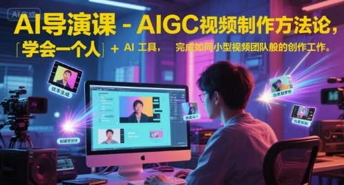 AI导演课-AIGC视频制作方法论，学会一个人+AI工具，完成如同小型视频团队般的创作工作，实现导演梦瀚萌资源网-网赚网-网赚项目网-虚拟资源网-国学资源网-易学资源网-本站有全网最新网赚项目-易学课程资源-中医课程资源的在线下载网站！瀚萌资源网