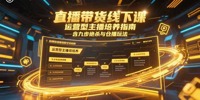 （15281期）直播带货线下课，运营型主播培养指南，含九步绝杀与仓播玩法瀚萌资源网-网赚网-网赚项目网-虚拟资源网-国学资源网-易学资源网-本站有全网最新网赚项目-易学课程资源-中医课程资源的在线下载网站！瀚萌资源网