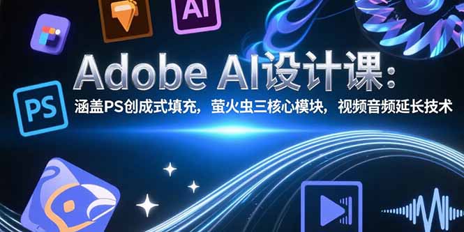 （15469期）Adobe AI设计课：涵盖PS创成式填充，萤火虫三核心模块，视频音频延长技术瀚萌资源网-网赚网-网赚项目网-虚拟资源网-国学资源网-易学资源网-本站有全网最新网赚项目-易学课程资源-中医课程资源的在线下载网站！瀚萌资源网