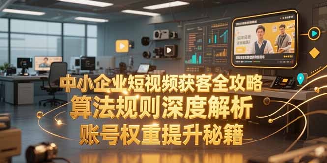 （15326期）中小企业短视频获客全攻略，算法规则深度解析，账号权重提升秘籍瀚萌资源网-网赚网-网赚项目网-虚拟资源网-国学资源网-易学资源网-本站有全网最新网赚项目-易学课程资源-中医课程资源的在线下载网站！瀚萌资源网