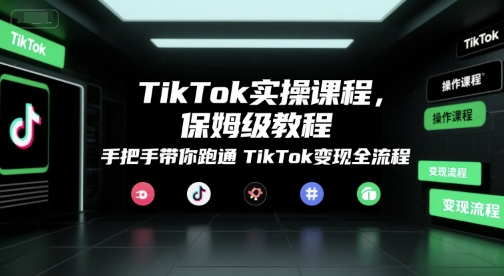 TikTok实操课程，保姆级教程，手把手带你跑通TikTok变现全流程瀚萌资源网-网赚网-网赚项目网-虚拟资源网-国学资源网-易学资源网-本站有全网最新网赚项目-易学课程资源-中医课程资源的在线下载网站！瀚萌资源网