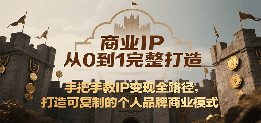 商业IP从0到1完整打造，手把手教IP变现全路径，打造可复制的个人品牌商业模式瀚萌资源网-网赚网-网赚项目网-虚拟资源网-国学资源网-易学资源网-本站有全网最新网赚项目-易学课程资源-中医课程资源的在线下载网站！瀚萌资源网