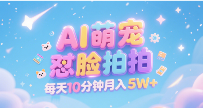 AI萌宠怼脸拍 萌宠赛道 精准高客单 每天十分钟 附提示词文案库 代替做素材 卖提示词 卖虚拟资料 卖宠物产品 做宠物私人定制产品 带徒弟 带陪跑 卖课 创作者分成 月入5W+瀚萌资源网-网赚网-网赚项目网-虚拟资源网-国学资源网-易学资源网-本站有全网最新网赚项目-易学课程资源-中医课程资源的在线下载网站!瀚萌资源网
