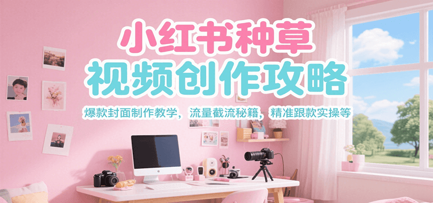 小红书种草视频创作攻略，爆款封面制作教学 ，流量截流秘籍 ，精准跟款实操等瀚萌资源网-网赚网-网赚项目网-虚拟资源网-国学资源网-易学资源网-本站有全网最新网赚项目-易学课程资源-中医课程资源的在线下载网站！瀚萌资源网