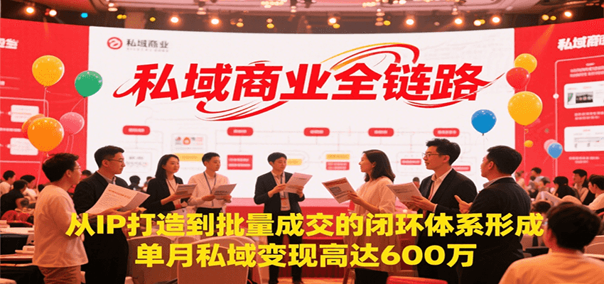 私域商业全链路，从IP打造到批量成交的闭环体系形成，单月私域变现600万瀚萌资源网-网赚网-网赚项目网-虚拟资源网-国学资源网-易学资源网-本站有全网最新网赚项目-易学课程资源-中医课程资源的在线下载网站！瀚萌资源网