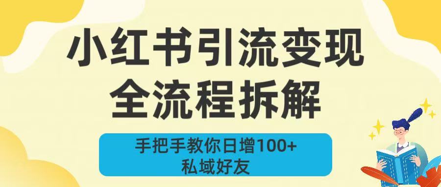 新手必看！小红书引流变现全流程拆解，手把手教你日增100+私域好友瀚萌资源网-网赚网-网赚项目网-虚拟资源网-国学资源网-易学资源网-本站有全网最新网赚项目-易学课程资源-中医课程资源的在线下载网站！瀚萌资源网