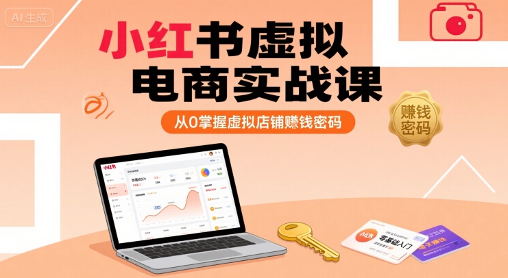 小红书虚拟电商实战课，从0掌握虚拟店铺賺钱密码瀚萌资源网-网赚网-网赚项目网-虚拟资源网-国学资源网-易学资源网-本站有全网最新网赚项目-易学课程资源-中医课程资源的在线下载网站！瀚萌资源网