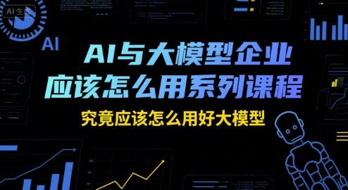 AI与大模型企业应该怎么用系列课程，究竟应该怎么用好大模型瀚萌资源网-网赚网-网赚项目网-虚拟资源网-国学资源网-易学资源网-本站有全网最新网赚项目-易学课程资源-中医课程资源的在线下载网站！瀚萌资源网
