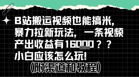 b站掘金计划？搬运视频也能挣拉新的收益，小白应该怎么玩！瀚萌资源网-网赚网-网赚项目网-虚拟资源网-国学资源网-易学资源网-本站有全网最新网赚项目-易学课程资源-中医课程资源的在线下载网站！瀚萌资源网