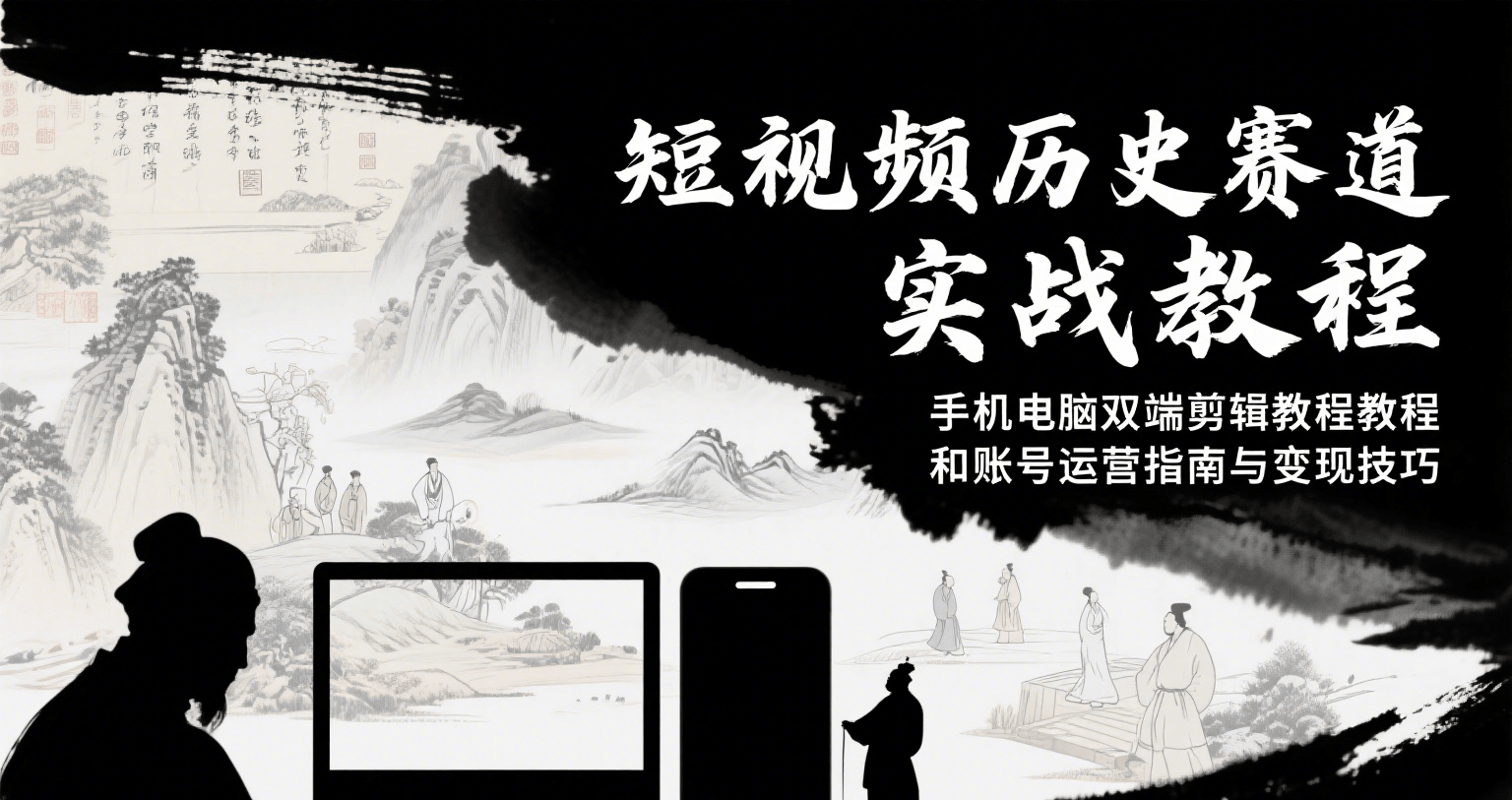 短视频历史赛道实战教程，手机电脑双端剪辑教程和账号运营指南与变现技巧瀚萌资源网-网赚网-网赚项目网-虚拟资源网-国学资源网-易学资源网-本站有全网最新网赚项目-易学课程资源-中医课程资源的在线下载网站！瀚萌资源网