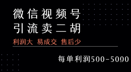 视频号卖二胡教程，利润大 易成交 售后少，一单利润5张+瀚萌资源网-网赚网-网赚项目网-虚拟资源网-国学资源网-易学资源网-本站有全网最新网赚项目-易学课程资源-中医课程资源的在线下载网站！瀚萌资源网