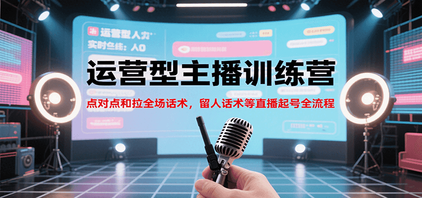 运营型主播训练营，点对点和拉全场话术，留人话术等直播起号全流程（更新7月）瀚萌资源网-网赚网-网赚项目网-虚拟资源网-国学资源网-易学资源网-本站有全网最新网赚项目-易学课程资源-中医课程资源的在线下载网站！瀚萌资源网