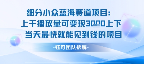 小众蓝海赛道项目：当天变现1k+适合新手操作 +适合长期玩瀚萌资源网-网赚网-网赚项目网-虚拟资源网-国学资源网-易学资源网-本站有全网最新网赚项目-易学课程资源-中医课程资源的在线下载网站！瀚萌资源网