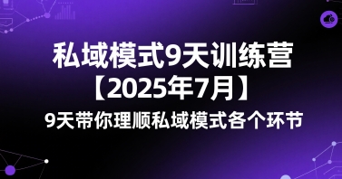 私域模式9天训练营【2025年7月】​9天带你理顺私域模式各个环节瀚萌资源网-网赚网-网赚项目网-虚拟资源网-国学资源网-易学资源网-本站有全网最新网赚项目-易学课程资源-中医课程资源的在线下载网站！瀚萌资源网