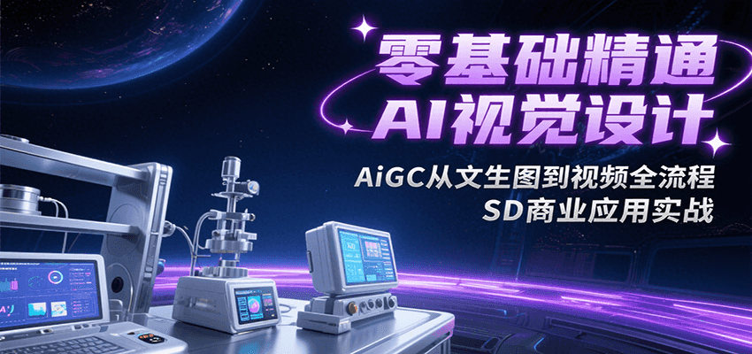 零基础精通AI视觉设计，AiGC从文生图到视频全流程，SD商业应用实战瀚萌资源网-网赚网-网赚项目网-虚拟资源网-国学资源网-易学资源网-本站有全网最新网赚项目-易学课程资源-中医课程资源的在线下载网站！瀚萌资源网