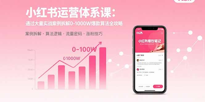 （15792期）小红书运营体系课：通过大量实战案例拆解0-1000W爆款算法全攻略瀚萌资源网-网赚网-网赚项目网-虚拟资源网-国学资源网-易学资源网-本站有全网最新网赚项目-易学课程资源-中医课程资源的在线下载网站！瀚萌资源网