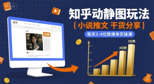 小说推文干货分享之知乎动静图玩法，每天3-4位数爆单实操课瀚萌资源网-网赚网-网赚项目网-虚拟资源网-国学资源网-易学资源网-本站有全网最新网赚项目-易学课程资源-中医课程资源的在线下载网站！瀚萌资源网